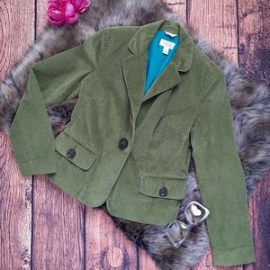 TALBOTS Womens Blazer Green Size 6